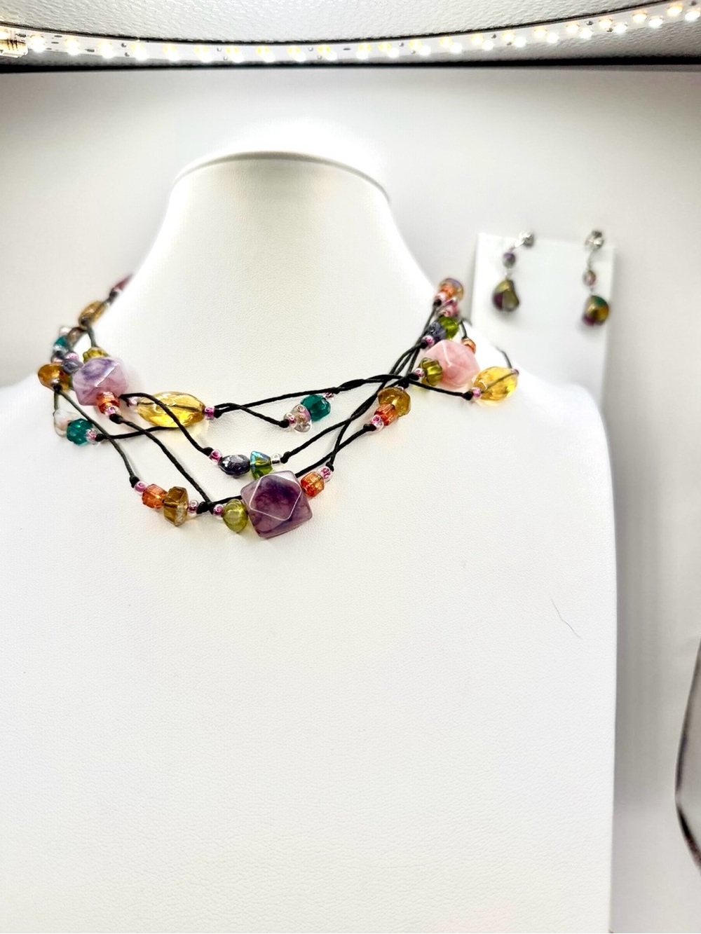 Theres Goodall Original Multi-Layered Semi-Precious Gemstone Necklace Excellent